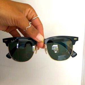 RAY BAN CLUBMASTERS POLARIZED ALUMINUM